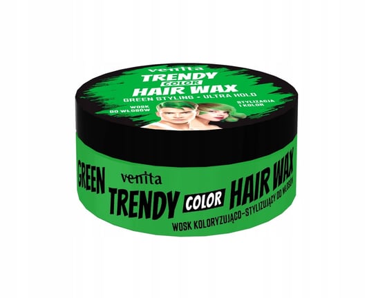 Venita Trendy, Color Hair Wax, Wosk koloryzujący, Green, 75g Venita