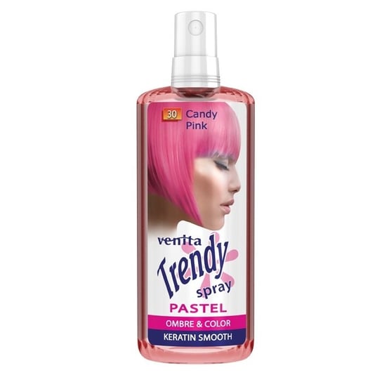 Venita, Trendy Spray Pastel, spray koloryzujący do włosów 30 Candy Pink, 200 ml Venita