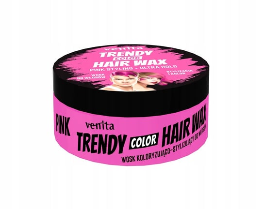 Venita Trendy, Wosk koloryzujący do stylizacji, Pink, 75g Venita