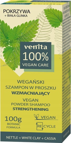 Venita, Wegański szampon w proszku pokrzywa+glinka Venita