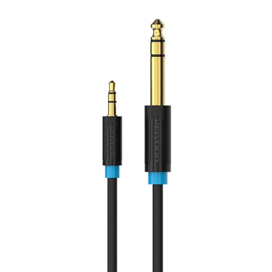 Vention, Kabel Audio 3,5Mm Trs Męski Do 6,35Mm Męski 2M  Babbh, Czarny Vention