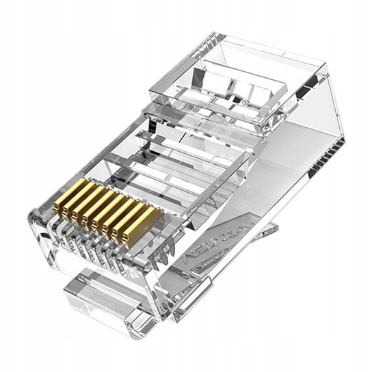 Vention Zestaw 100x Wtyczka Wtyk Końcówka Do Kabla LAN Ethernet RJ45 ...