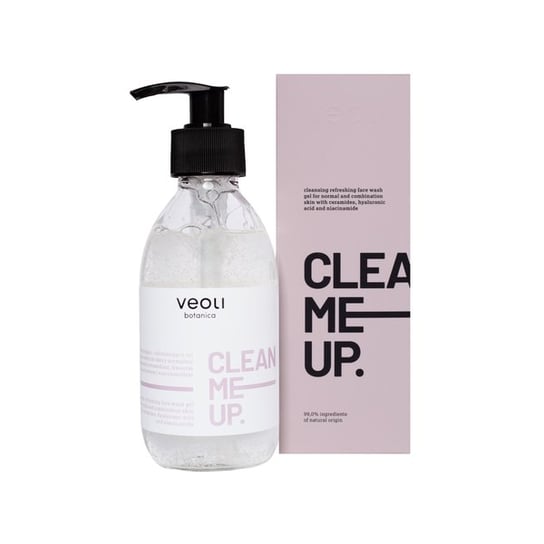 Veoli Botanica, CLEAN ME UP oczyszczająco - odświeżający żel do mycia twarzy do skóry normalnej i mieszanej, 190 ml VEOLI BOTANICA