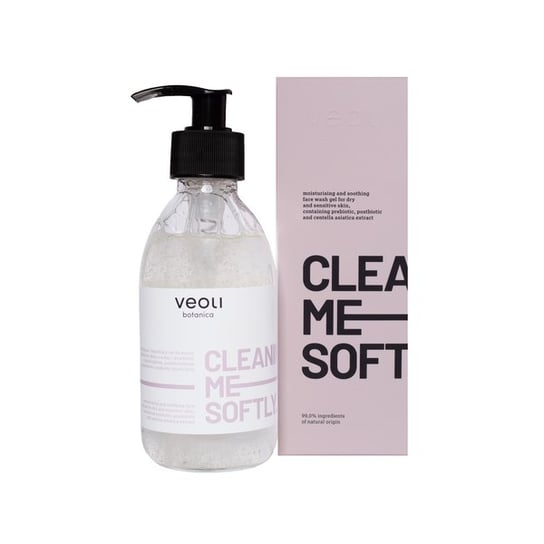 Veoli Botanica, CLEANING ME SOFTLY nawilżająco - łagodzący żel do mycia twarzy do skóry suchej i wrażliwej, 190 ml VEOLI BOTANICA