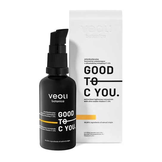 Veoli Botanica, GOOD TO C YOU antyoksydacyjny koncentrat rozjaśniający z ultrastabilną witaminą C 15%, 40 ml VEOLI BOTANICA