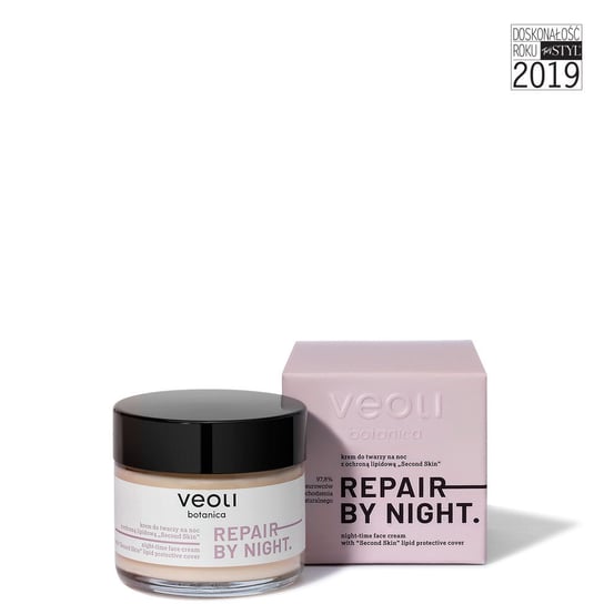 Veoli Botanica, Krem do twarzy na noc z ochroną lipidową “Second Skin” REPAIR BY NIGHT, 50 ml VEOLI BOTANICA