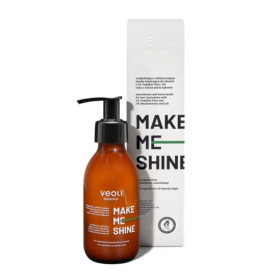 Veoli Botanica, Make Me Shine Wygładzająco – Nabłyszczająca Maska Laminująca Do Włosów Z 3% Vegeker - Plus I 2% Oleju Z Nasion Piany Łąkowej, 140 Ml VEOLI BOTANICA