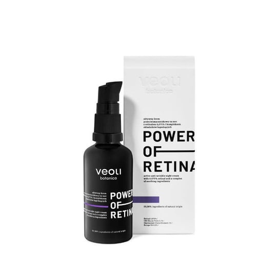 Veoli Botanica, POWER OF RETINAL aktywny krem przeciwzmarszczkowy na noc z retinalem 0,075% i kompleksem składników łagodzących , 40 ml VEOLI BOTANICA