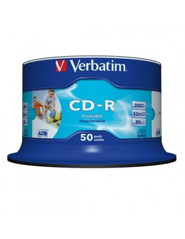 VERBATIM CD-R cake 50 szt. 700MB 52x z możliwością nadruku Verbatim