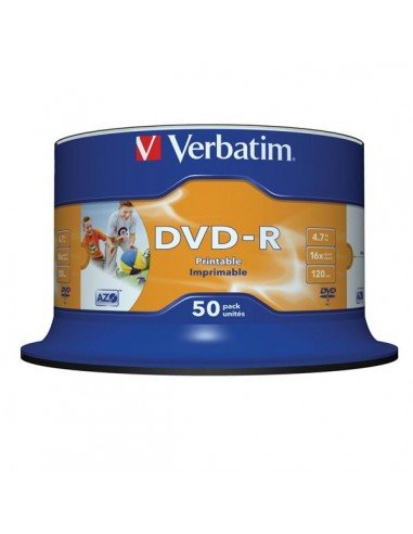 VERBATIM DVD-R 4,7GB cake 50szt. 16x z możliwością nadruku Verbatim