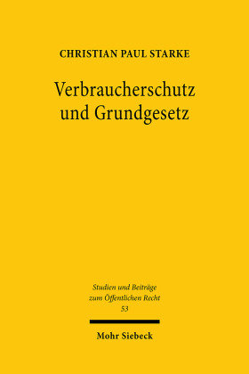 Verbraucherschutz Und Grundgesetz - Mohr Siebeck | Książka W Empik