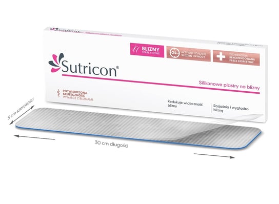 Verco, Sutricon, silikonowe plastry do leczenia blizn, 5x30 cm, 5 szt. Verco