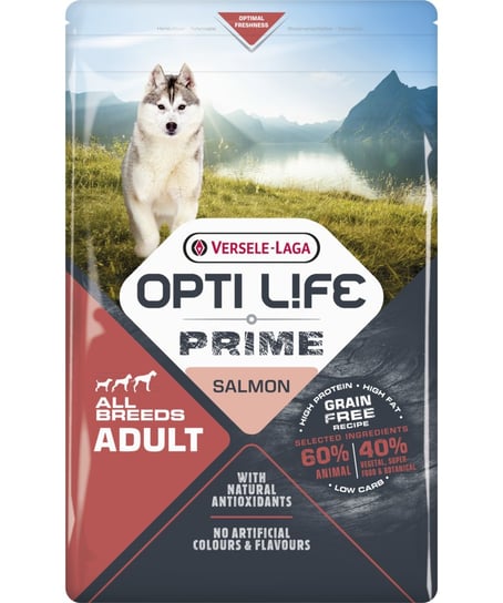 VERSELE-LAGA Opti Life Prime Adult Salmon 2,5kg - karma bezzbożowa dla dorosłych psów z łososiem Versele-Laga