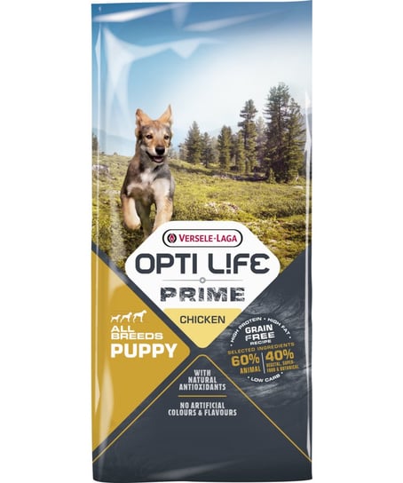VERSELE-LAGA Opti Life Prime Puppy 12,5kg - karma bezzbożowa dla szczeniąt z kurczakiem Versele-Laga