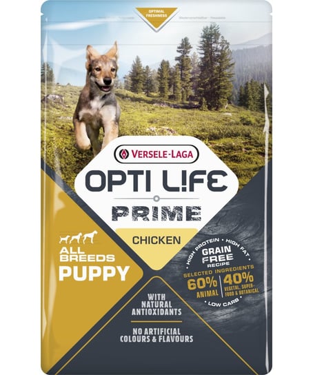 VERSELE-LAGA Opti Life Prime Puppy 2,5kg - karma bezzbożowa dla szczeniąt z kurczakiem Versele-Laga