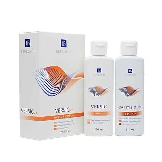 Versic set, zestaw, Versic Emulsja + Capitis Duo szampon, 110 ml + 110 ml Lefrosch