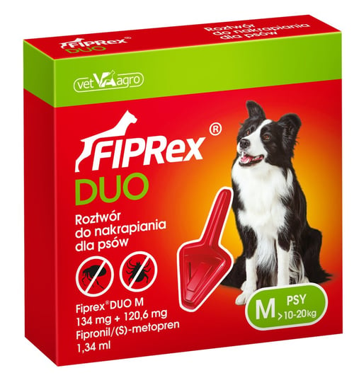 VET-AGRO FIPREX DUO M 134 mg + 120,6 mg roztwór do nakrapiania dla psów VET-AGRO