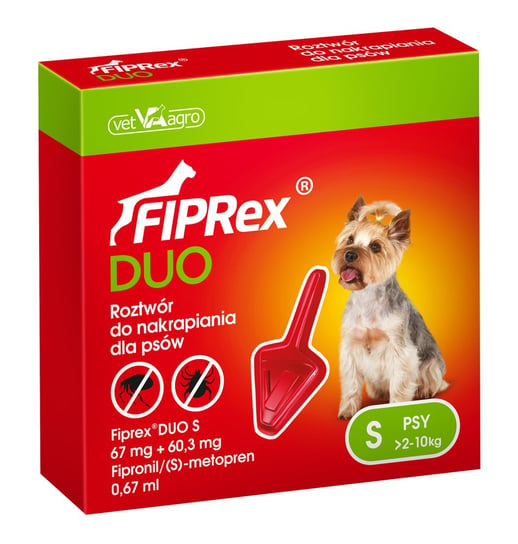 VET-AGRO Fiprex DUO S 67 mg + 60,3 mg roztwór do nakrapiania dla psów VET-AGRO