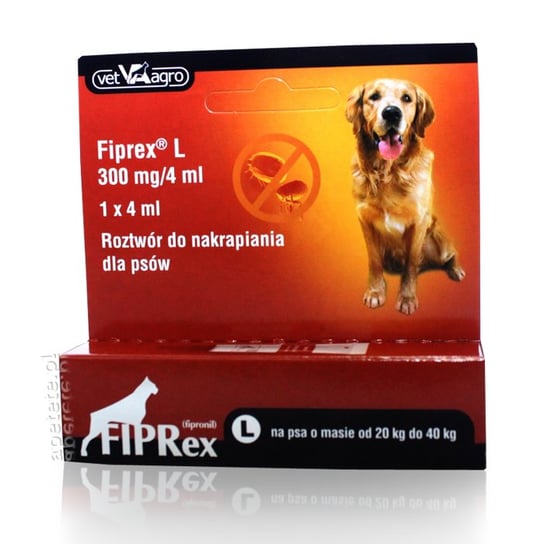 Vet-Agro, Fiprex, krople na pchły i kleszcze dla psa L (25-40kg) VET-AGRO