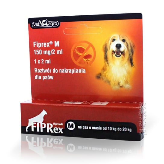 Vet-Agro, Fiprex, krople na pchły i kleszcze dla psa M (10-20kg) VET-AGRO