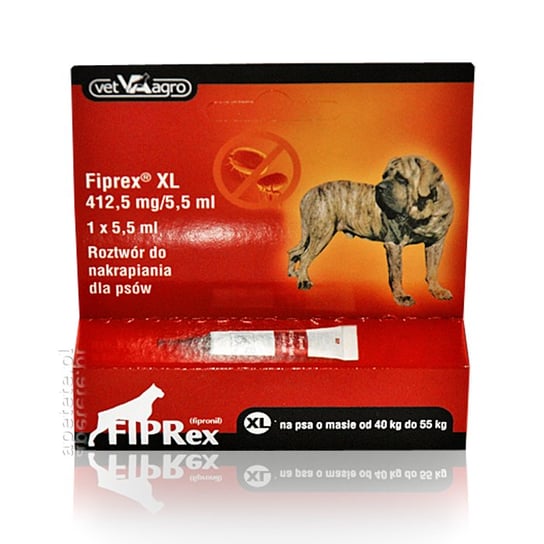 Vet-Agro, Fiprex, krople na pchły i kleszcze dla psa XL (40-55kg) VET-AGRO