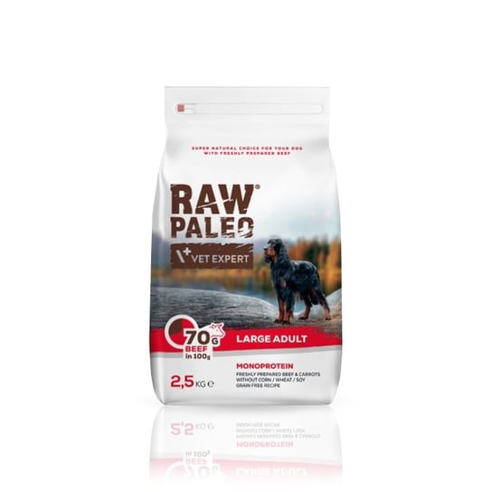 VetExpert Raw Paleo Adult Large Beef 2,5kg RAW PALEO