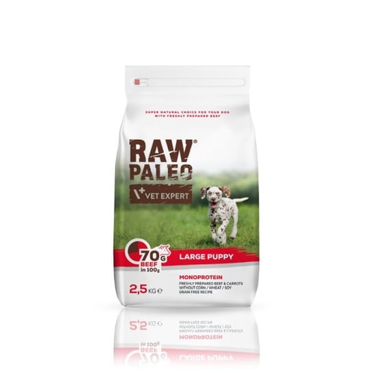 VetExpert Raw Paleo Puppy Large Beef 2,5kg RAW PALEO