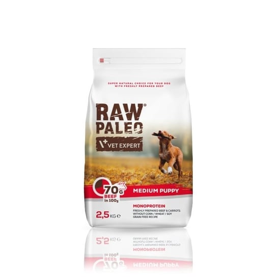 VetExpert Raw Paleo Puppy Medium Beef 2,5kg RAW PALEO