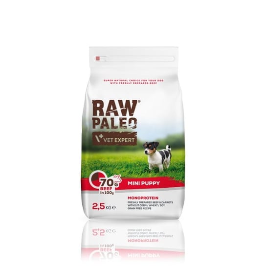 VetExpert Raw Paleo Puppy Mini Beef 2,5kg RAW PALEO