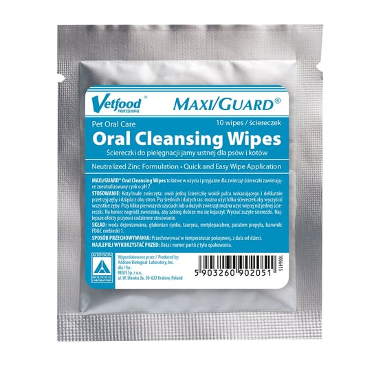 VETFOOD MAXI/GUARD Oral Cleansing Wipes 10 szt. VETFOOD