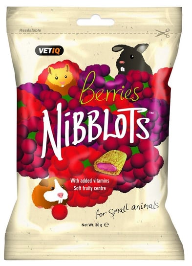 Vetiq Przysmaki dla gryzoni Jagoda i żurawina Nibblots For Small Animals Berries 30g Vetiq by Mark&Chappell