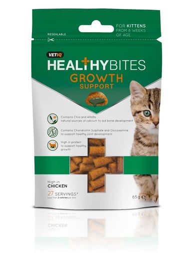 Vetiq Przysmaki dla kociąt wsparcie wzrostu Healthy Bites Growth Support for Kittens 65 g Vetiq by Mark&Chappell