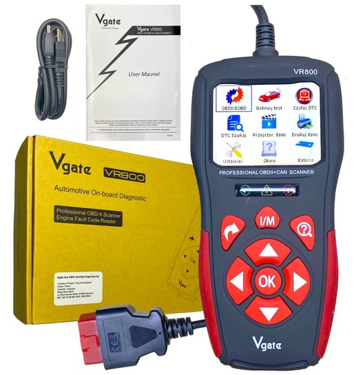 Vgate VR800 Interfejs diagnostyczny Tester OBD2 PL VGATE