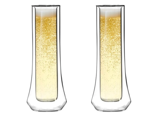 Vialli Design, Komplet 2 kieliszków do szampana z podwójną ścianką Soho 140 ml 8906 Vialli Design
