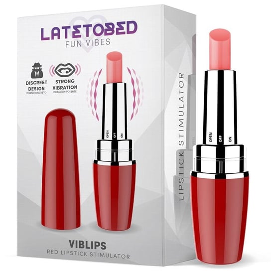 ViBlips Stymulator Lipstick Red LateX