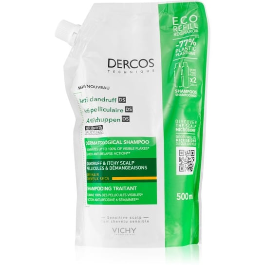 Vichy Dercos Anti-Dandruff szampon przeciwłupieżowy do włosów suchych napełnienie 500 ml Vichy