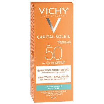 Vichy Idéal Soleil, matujący krem do twarzy o wysokiej skuteczności SPF 50, 50 ml Vichy