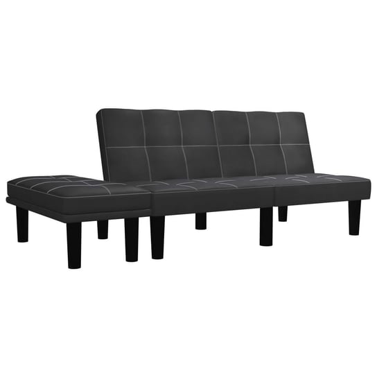 vidaXL 2-osobowa sofa, czarna, sztuczna skóra vidaXL