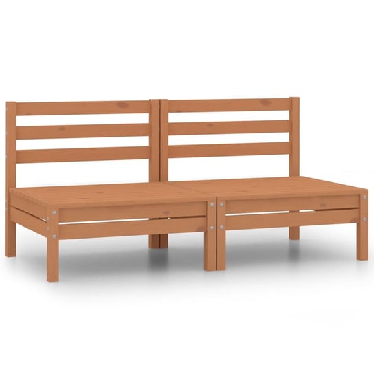 vidaXL 2-osobowa sofa ogrodowa, miodowy brąz, lite drewno sosnowe vidaXL