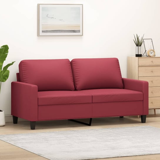 vidaXL 2-osobowa sofa, winna czerwień, 140 cm, sztuczna skóra vidaXL