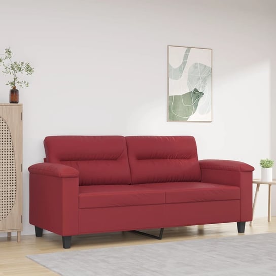 vidaXL 2-osobowa sofa, winna czerwień, 140 cm, sztuczna skóra vidaXL