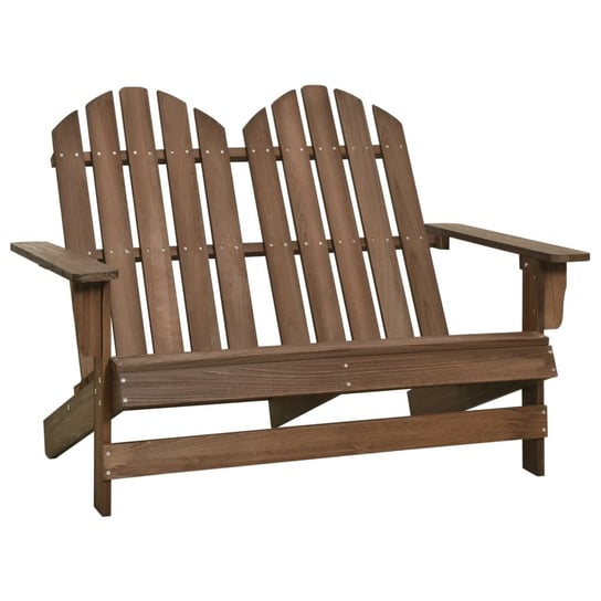 vidaXL, 2-osobowe krzesło ogrodowe Adirondack, jodłowe, brązowe vidaXL