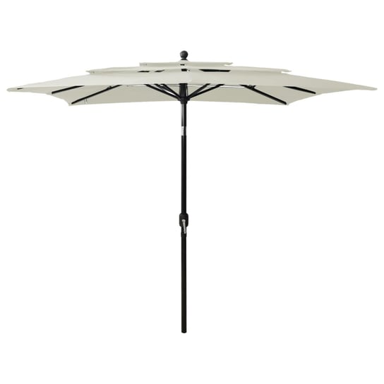 vidaXL 3-poziomowy parasol na aluminiowym słupku, piaskowy, 2,5x2,5 m vidaXL