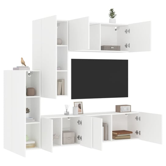 vidaXL 5-częściowy zestaw mebli TV, biały, materiał drewnopochodny vidaXL