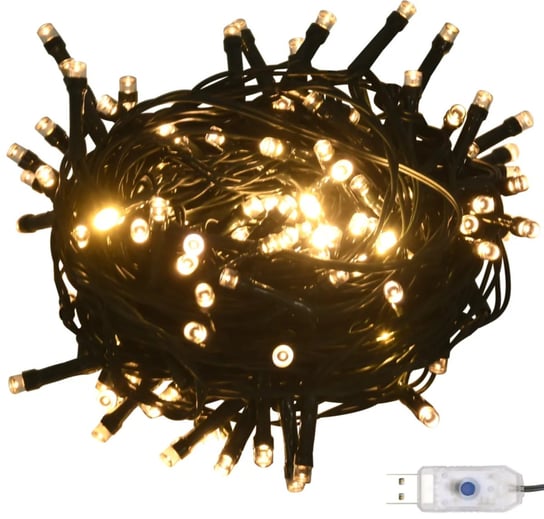 vidaXL 61-cz. zestaw bombek na choinkę ze szpicem 150 LED złoto i brąz vidaXL
