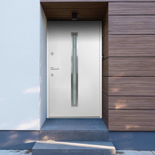 vidaXL Aluminiowe Drzwi Zewnętrzne, Białe, 100 X 200 Cm vidaXL