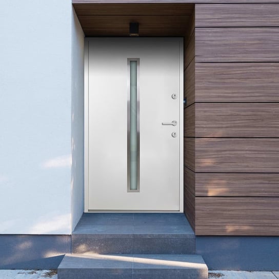 vidaXL Aluminiowe Drzwi Zewnętrzne, Białe, 100 X 200 Cm vidaXL