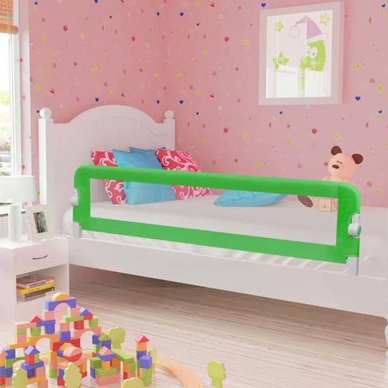 VIDAXL, Barierka do łóżeczka dziecięcego, 42x180 cm, Zielona vidaXL