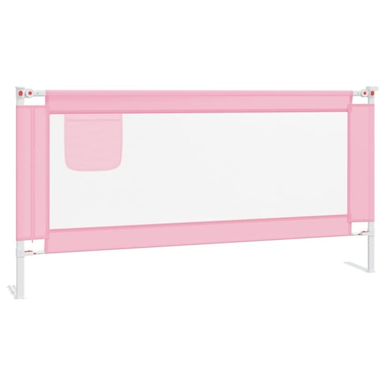 vidaXL Barierka do łóżeczka dziecięcego, różowa, 180x25 cm, tkanina vidaXL