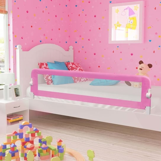 VidaXL, Barierka do łóżeczka dziecięcego, Różowa, 42x180 cm vidaXL